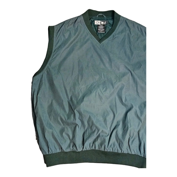 Vintage Men's Golf Country‎ Club Vest With Pockets Green 2XL XXL By On Tour - Picture 2 of 8